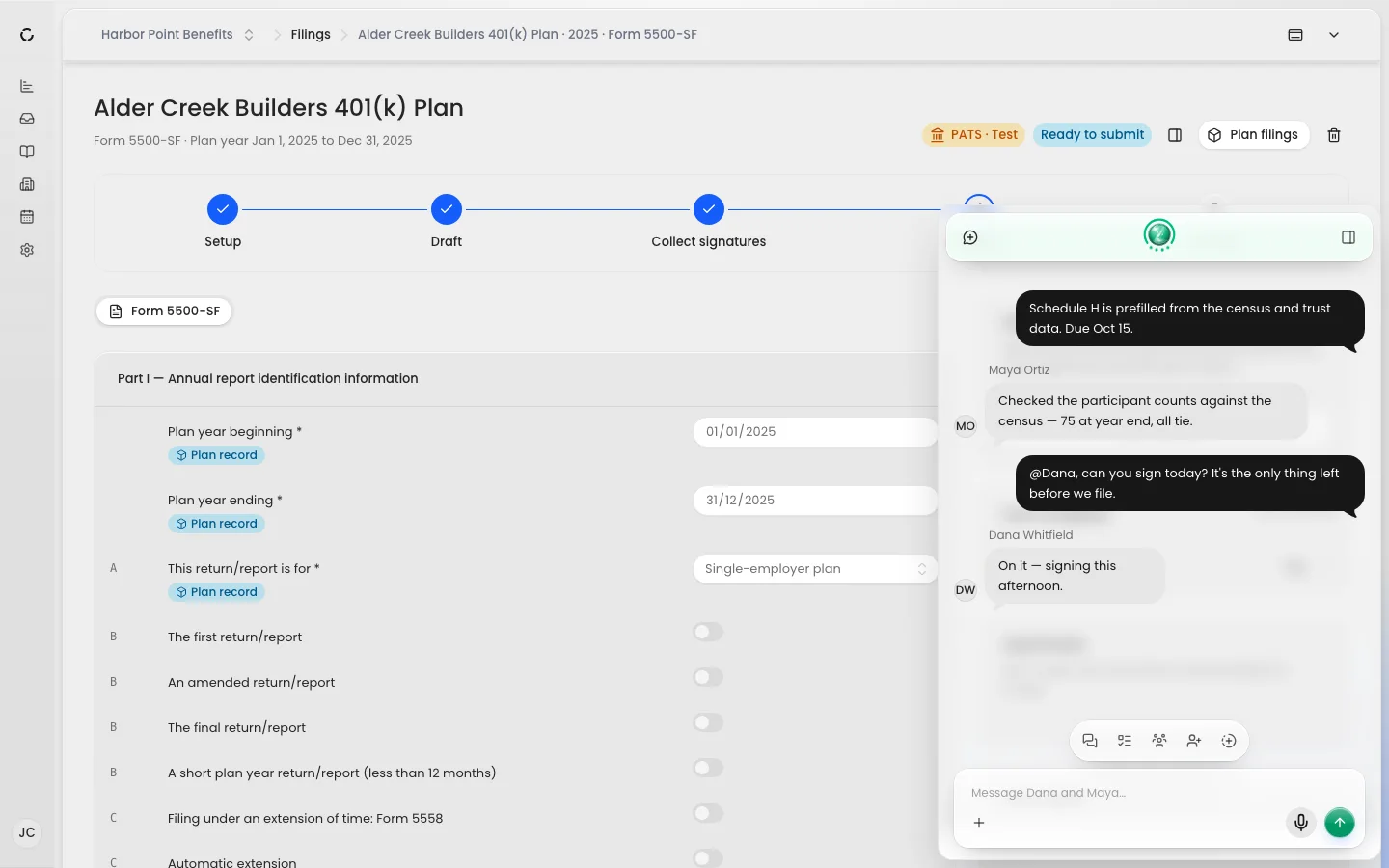 Secure messaging that brings all of your
context, systems and data into one place.